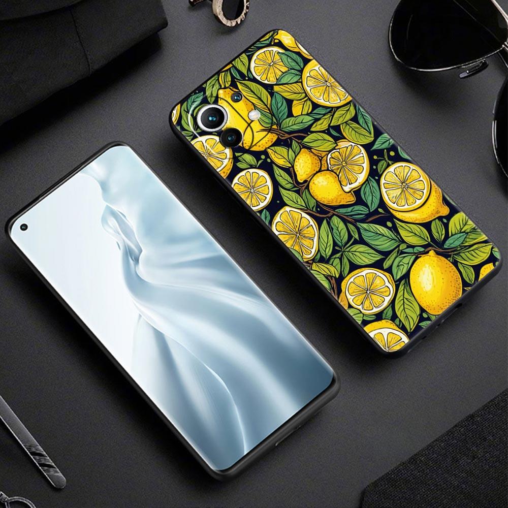 Summer Fresh Fruit Lemon Print Phone Case Cover for Xiaomi Mi 17 Pro Max 15 14 13 12 11 Ultra 15T 14T 13T 12T Pro Lite Soft TPU