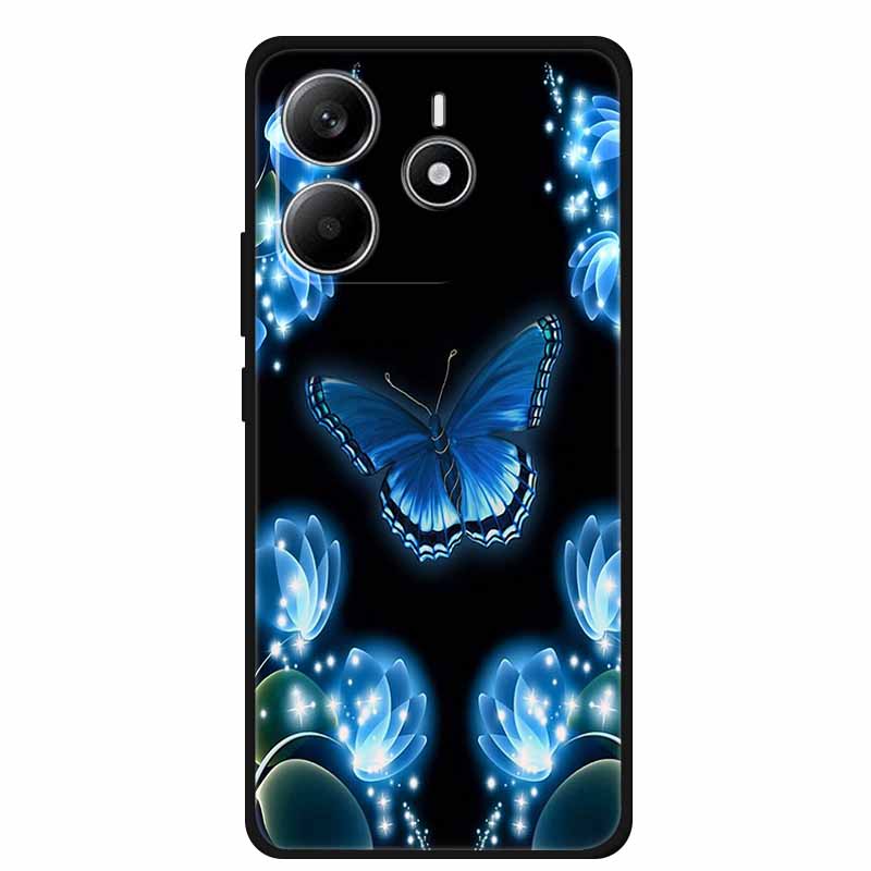 Pour Redmi Note 14 4G GLOBAL Coque Animaux Silicone Souple TPU Étuis de Téléphone Housse Arrière pour Xiaomi Redmi Note14 4G Protecteur Coque
