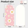 6.56ft Daisy Round Top Arched Backdrop Covers for Birthday Party Pink Arch Covers Stretchy Fabric Backdrop Baby Shower Decor