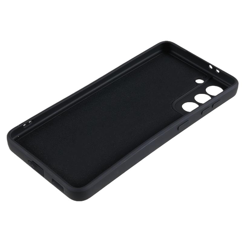 For Samsung Galaxy S21 4G/5G Back Shell TPU Case Fiber Lining Rubberized Cell Phone Cover