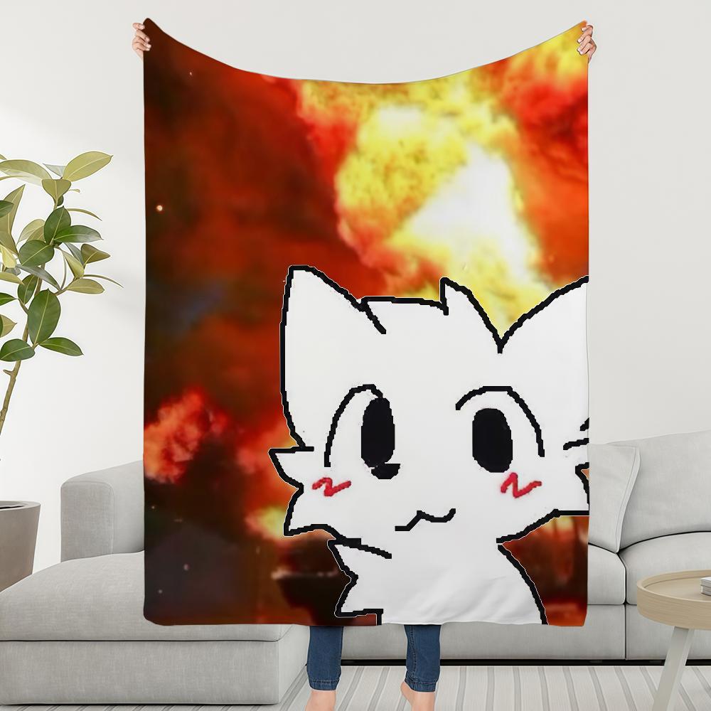 Cartoon Funny Cute Cat Kawaii S-SillyS B-Boy K-KisserS Blanket Soft Warm Furry Throw Super Kids Toys Bed Sofa Car Cradle