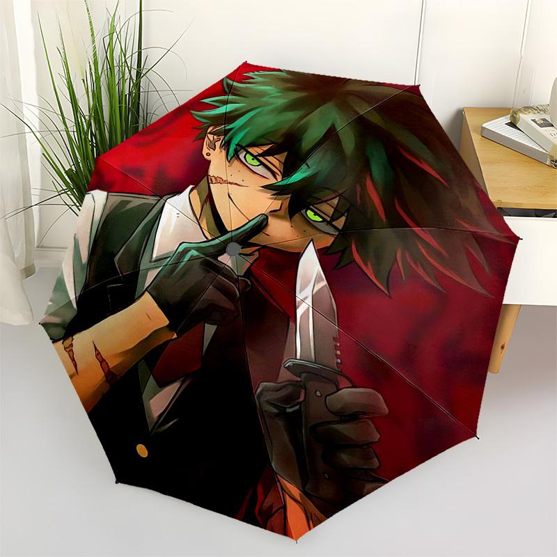 

1pc Green Day Inspired Auto Open Umbrella, Portable 3-Fold Design with Iron Frame, Perfect for Outdoor Use, Festive Gifts, Travel, Daily Use, Suitable