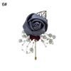 Umělá květina list Boutonniere živůtek svatební obřad nevěsta ženich brož