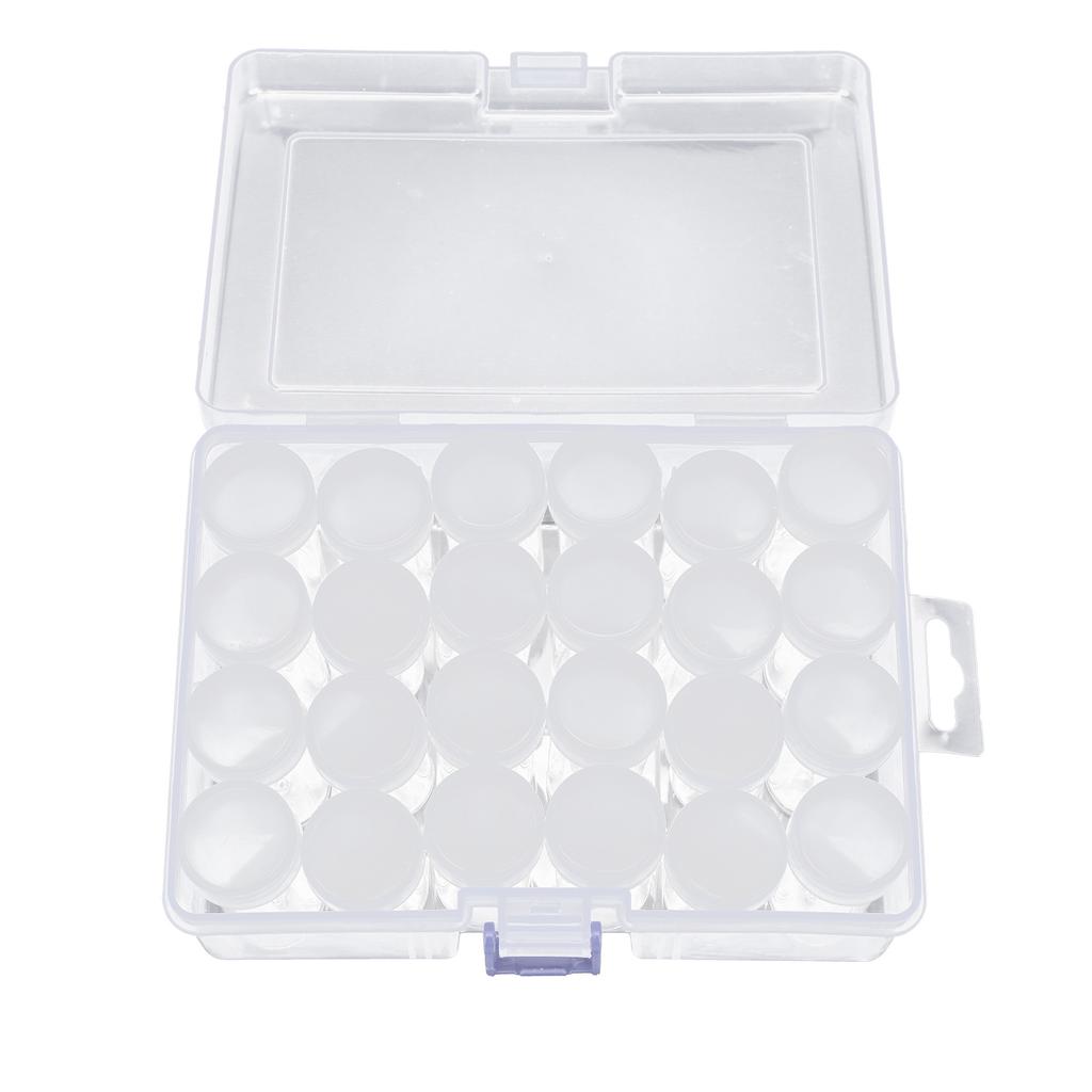 24pcs Diamond Painting Storage Containers Round Storing Bottle with Storage Box Sticker