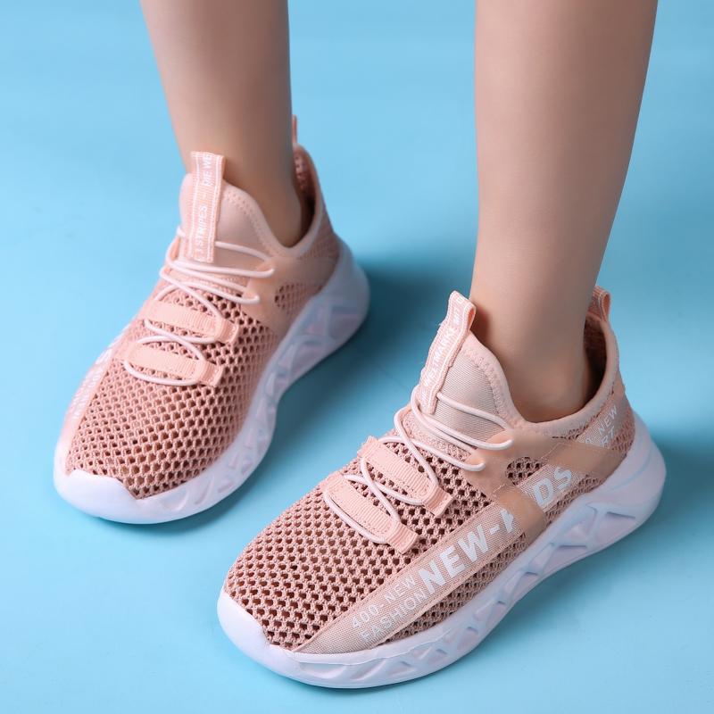Kinder Einzelnetzschuhe Atmungsaktives Netz Frühling und Herbst Ausgehöhlt Große Kinder Netz Sommer Jungen und Mädchen Schuhe 26-39