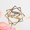 1Pcs Gold Acrylic Letter Happy Birthday Cake Party Supplies Decoration