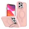 KEYSION Linsenständer Magnetische Handyhülle für MagSafe für iPhone 11 12 Pro Max 11 Pro Matt Durchscheinend Stoßfeste Rückseite