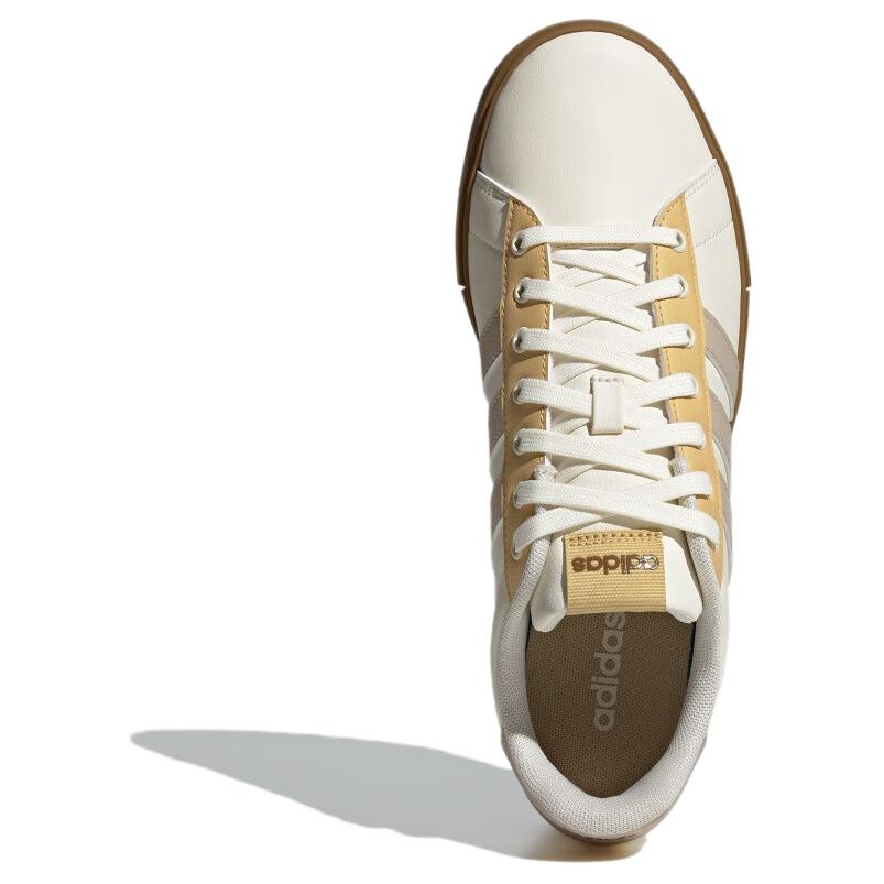 Adidas Neo Daily 4.0 Comfortable Versatile Non-Slip Durable Low-Top Skate Shoes Unisex Sneakers Beige Brown JR0081