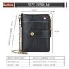 Baellerry Men Vintage Short Wallet Classic Design Zipper Card Holder Purse Waist Chain Wallets