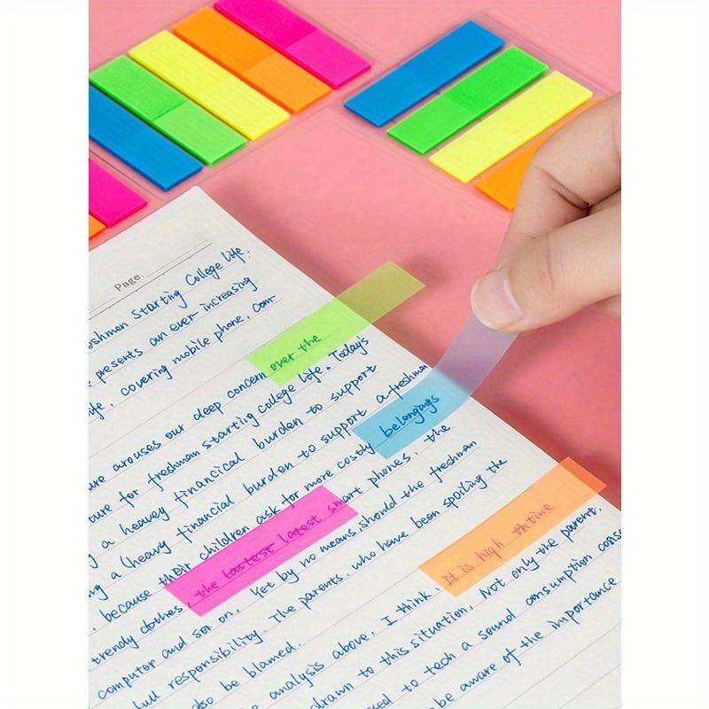 Multicolor 100 Sheets Sticky Note Pad, Self-Adhesive Index Tab Flags Page Marker Memo Pads Back To School