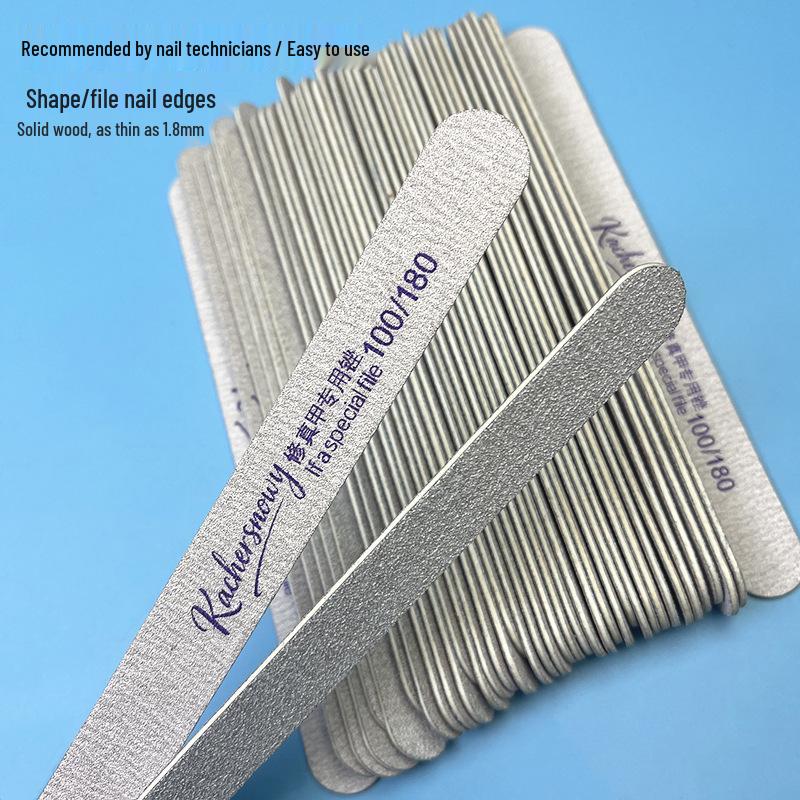 Ultra-Thin Washable Wood Chip Nail File for Shaping and Buffing In Salons