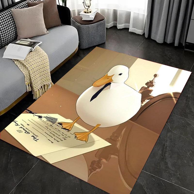 Pathetic Humor Duck HD Large Area Carpets for Home Living Room Children's Bedroom Sofa Doormat Kitchen Floor Rugs Anti-slipDecor
