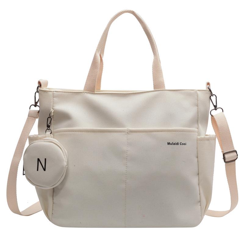 

Women s Fashion 2025 Niche Casual Nylon Canvas Tote & Crossbody Bag белый