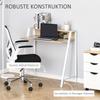 Schreibtisch Computertisch Home Office PC Laptop Workstation Ablagefach 84L x 45B cm Weiß und Eiche