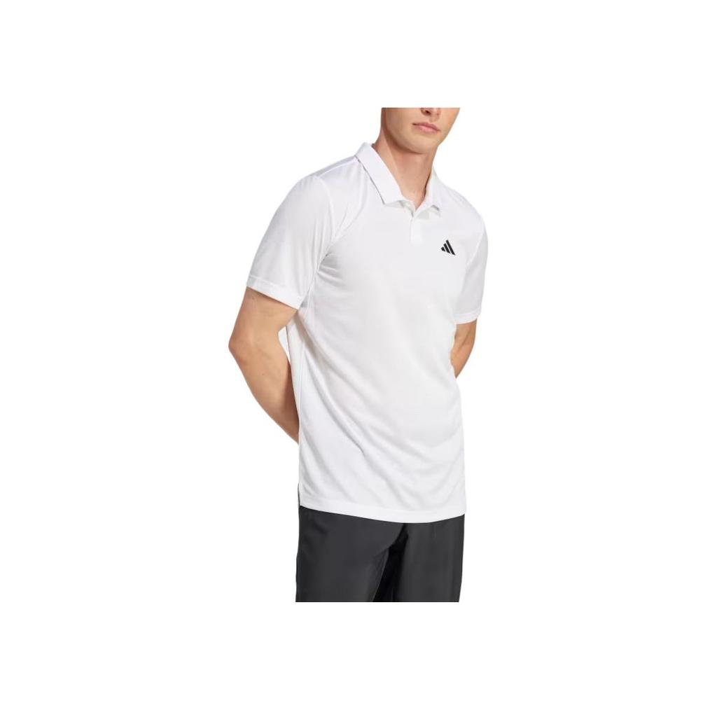 Adidas Climacool SS25 Solid Color Versatile Comfortable Simple Short Sleeve Polo Shirt Men Polo Shirts White JD8643