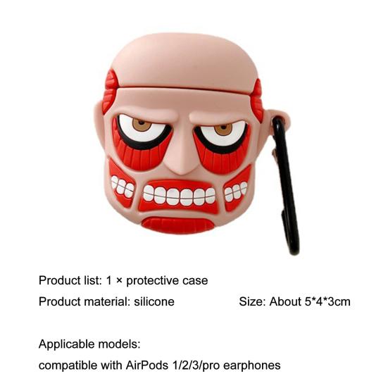 Earphone Case Soft Ultra-thin Comfortable Reusable Flexible Anti-fall Silicone 3D Cartoon Style Wireless Bluetooth-compatible Headphone Protective