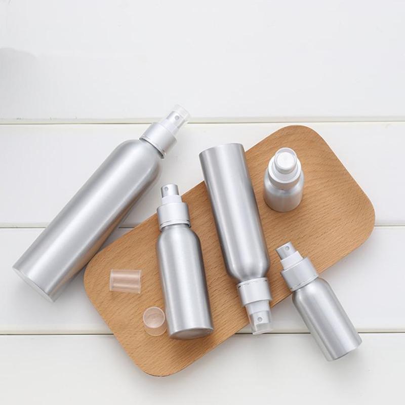 50/100/120/150/200/250Ml Empty Aluminum Spray Bottle Cosmetic Bottle Mini Metal Atomizer Bottles Travel Size For Cosmetics