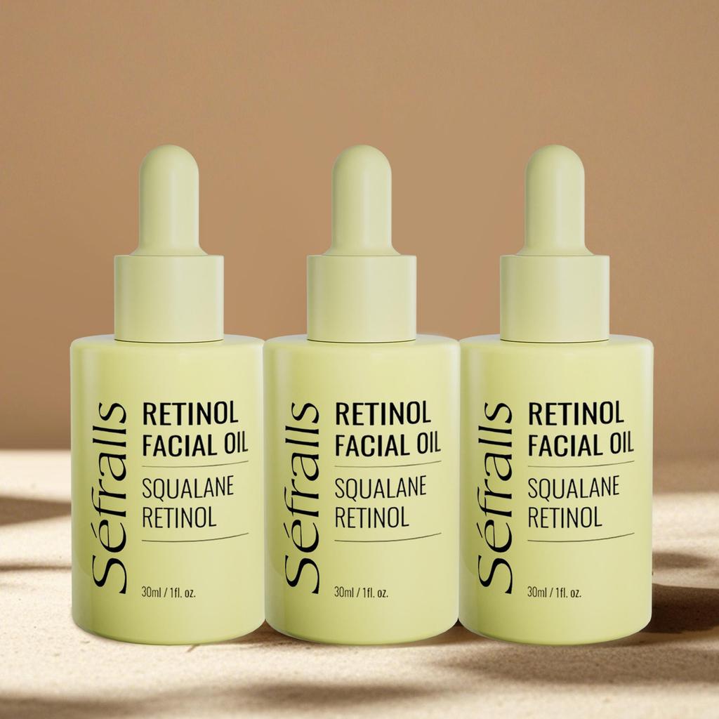 Customizable and Wholesale Retinol Facial Essence Oil 30ml*3 Deep moisturizing  essence oil  tender and smooth Face Skin care Oil
