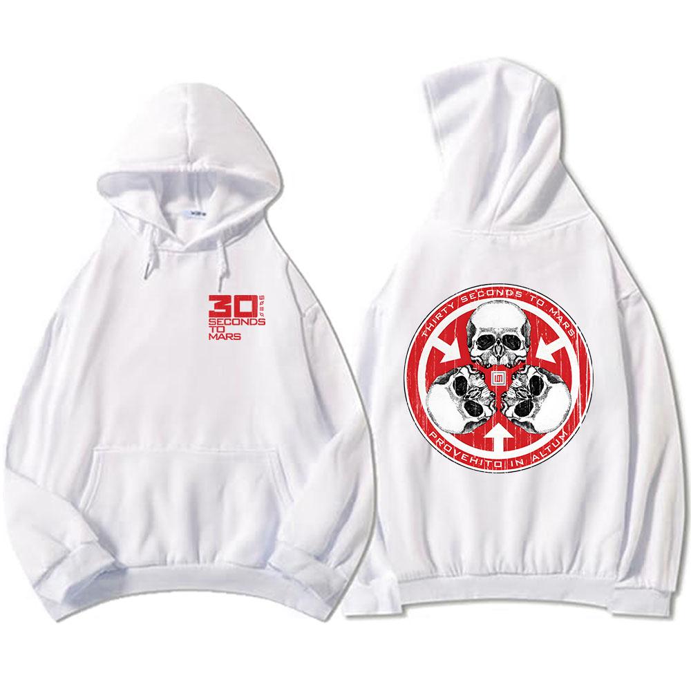 Thirty Seconds To Mars Hoodies Long Sleeve Fashion Hooded Sweatshirts Casual Rock Unisex Streetwear Mens