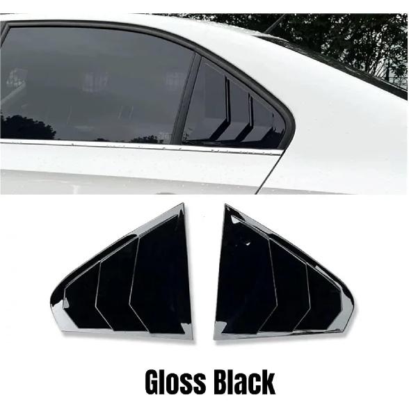 Compatible For Volkswagen Jetta MK6 2012 2013 2014 2015 2016 2017 2018 Car Rear Window Louver Shutter Cover Side Vent Blinds Trim Sticker(Carbon