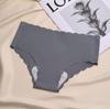 Ice Silk Seamless Low-Waist Women's Panties, Breathable with Pure Cotton Crotch, Butt Lifting, Slim Fit for Young Ladies.