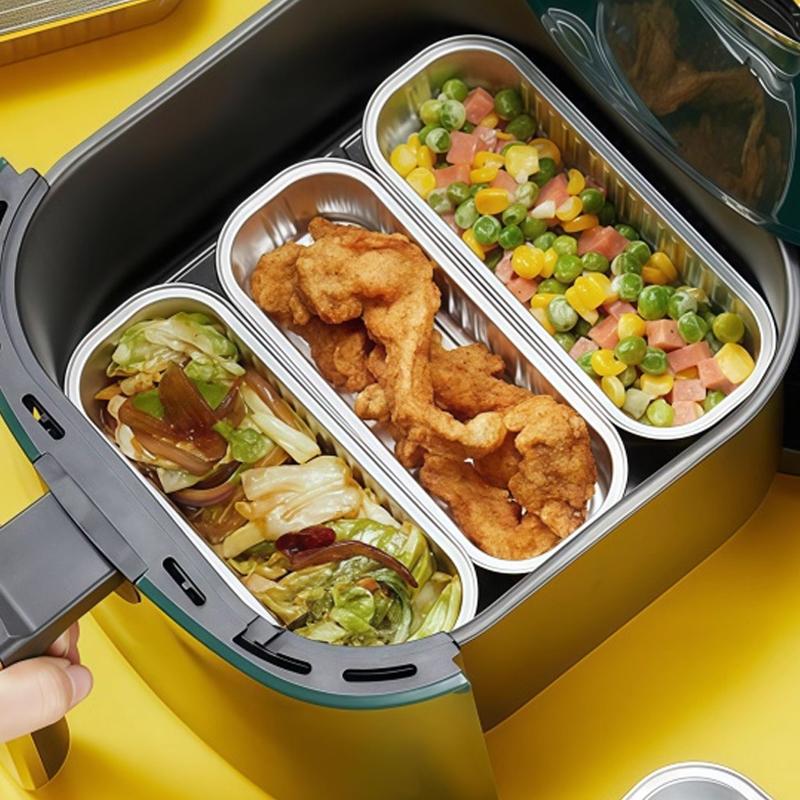 Tin Paper Box Thickened Aluminum Foil Box Packaging Takeaway Box Air Fryer Special Disposable Cheese Baked Durian Box