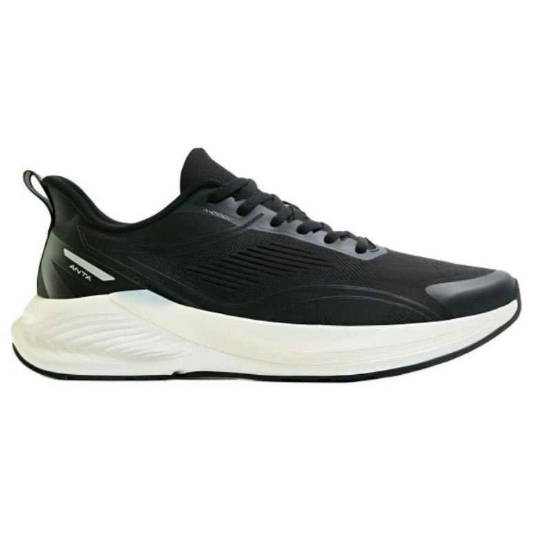 New Anta Hydrogen Run 6th Generation Cushioning, Wear Resistant Low Top Running Shoes Men's Black White 112425540-6