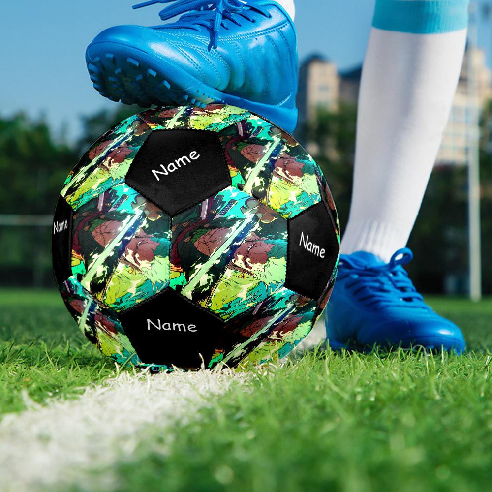 Custom Name Roronoa Zoro Theme Size 5 Soccer Ball, Suitable for Both Indoor and Outdoor Matches, a Gift Suitable for Everyone.