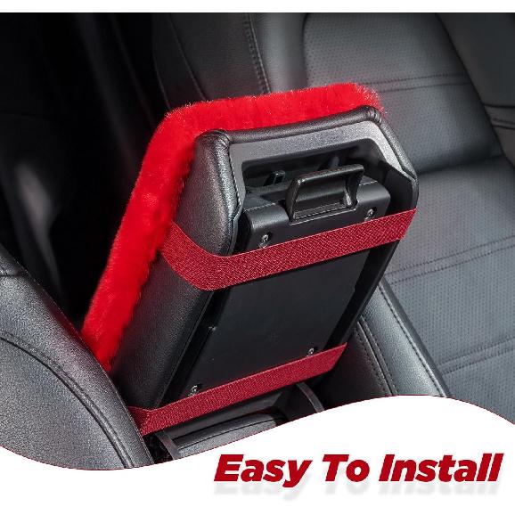 SEG Direct Auto Center Console Cover, Furry Car Armrest Cover, Soft Fluffy Middle Console Pad, Car Armrest Seat Box Cover For Women Men, Universal