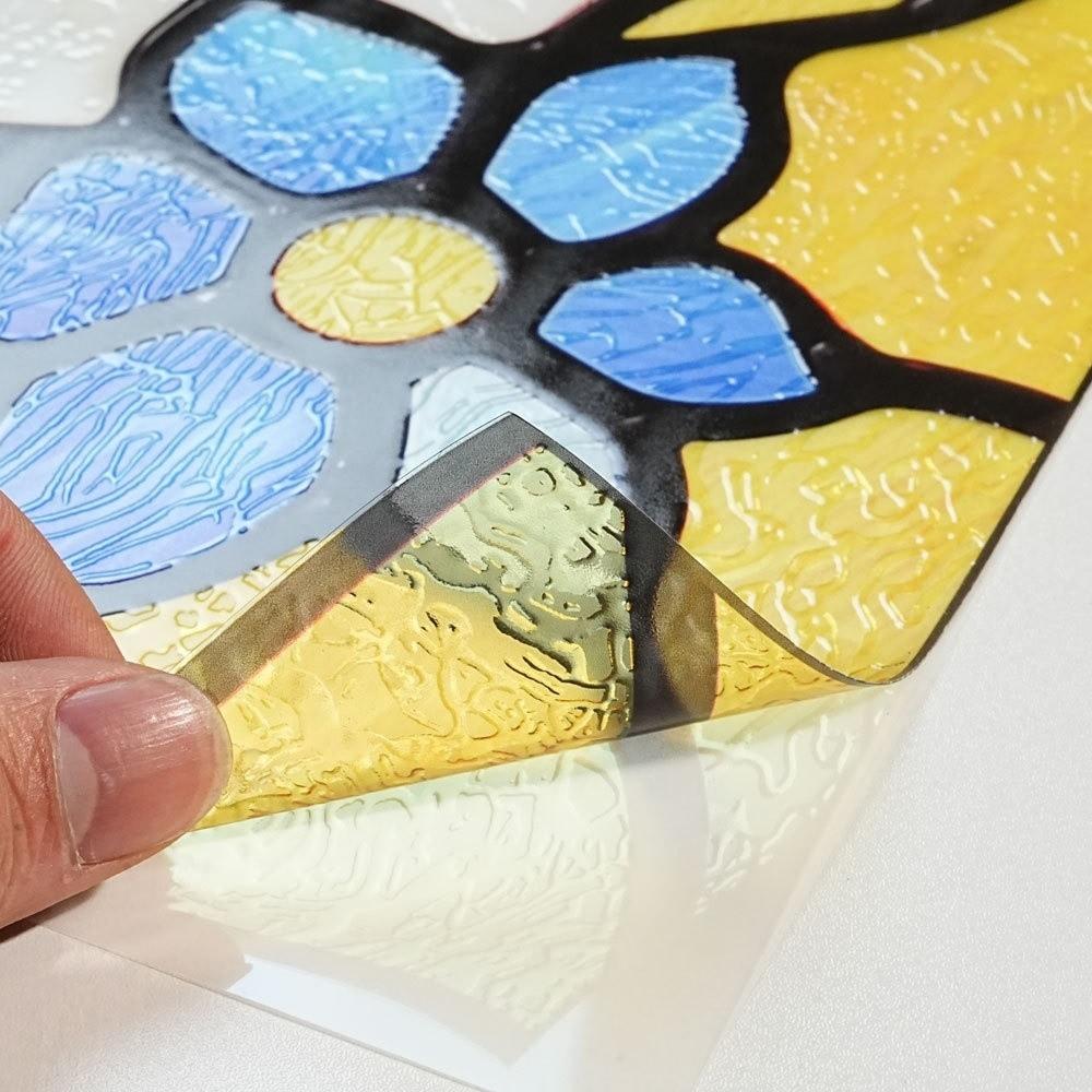 Static Cling Lattice Window Film Non-Adhesive Static Cling Film  Doors Installation