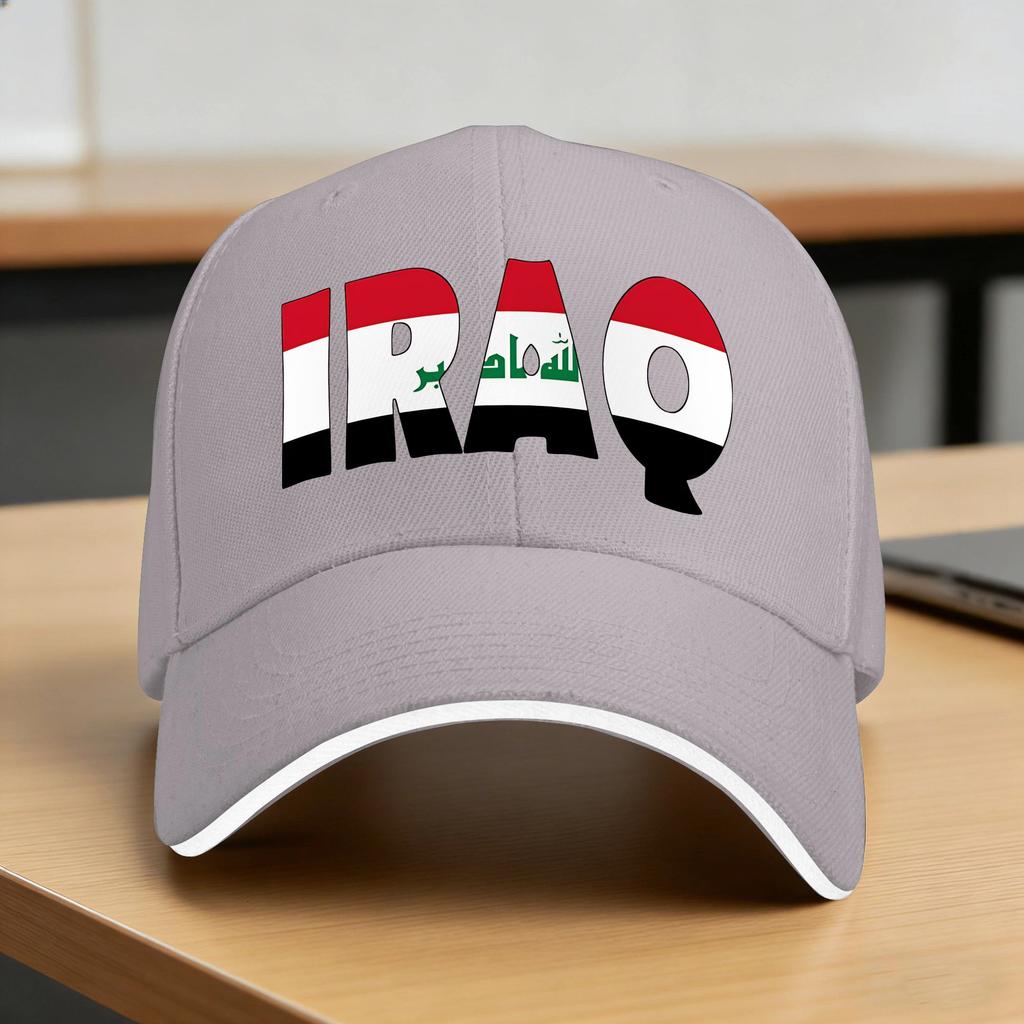 Iraq Flag Logo Casual Baseball Cap Summer Trucker Hat Sun Visor Kpop Rock Hip Hop Hats Unisex Women Fitted Retro Baseball Caps