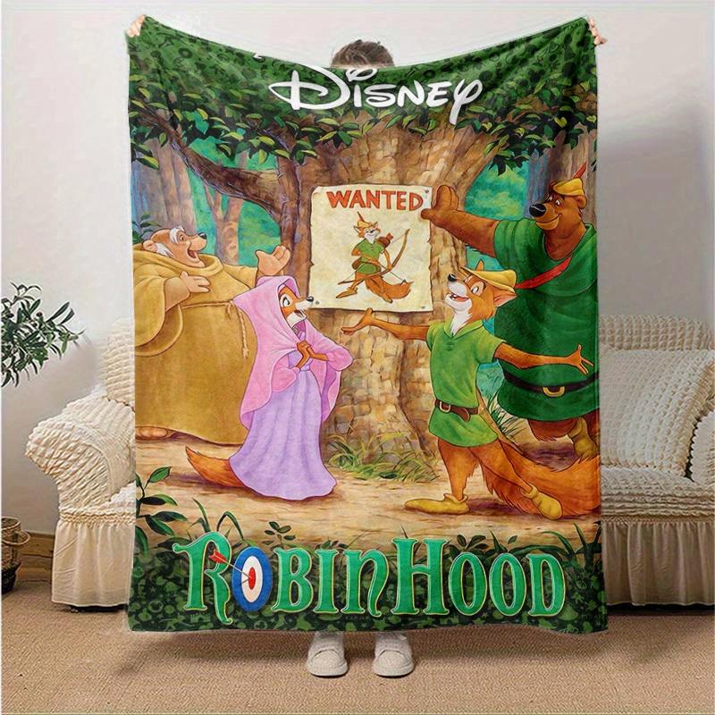 1 Stück, Disney Robin Hood Steckbrief Decke, Heimdekoration, Sofabezug, Outdoor-Decke, Geschenk