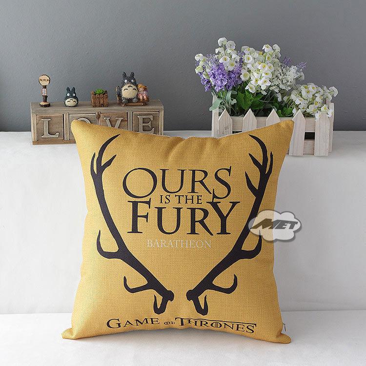 Thrones Of Game Cotton Linen Pillow Case Waist Throw Cushion Covers Decor Home