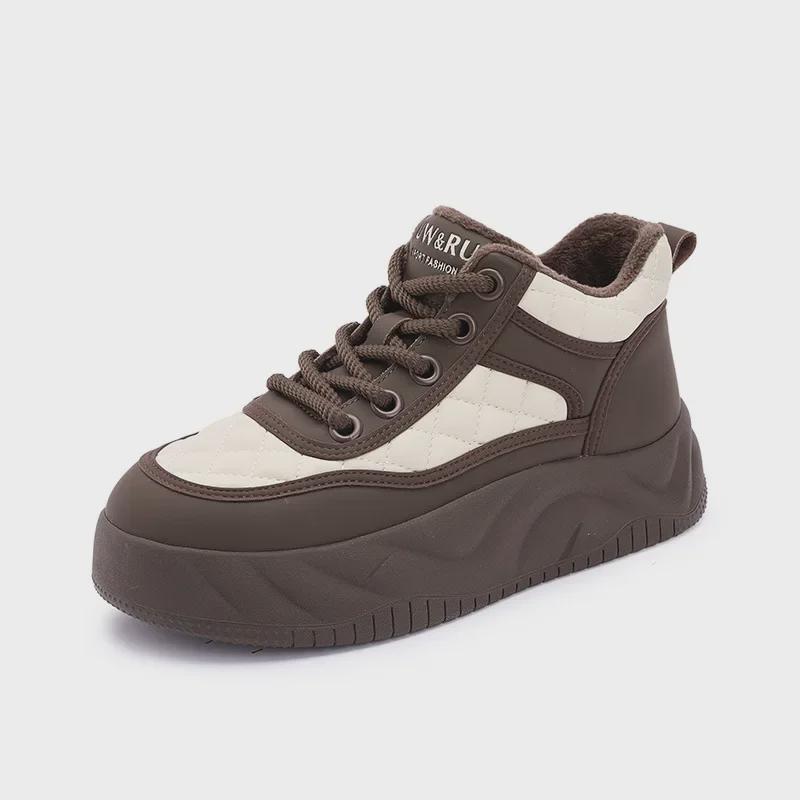Damen 2024 Samt High-Top Sneaker - Trendige, weich besohlte Freizeitschuhe für Herbst und Winter