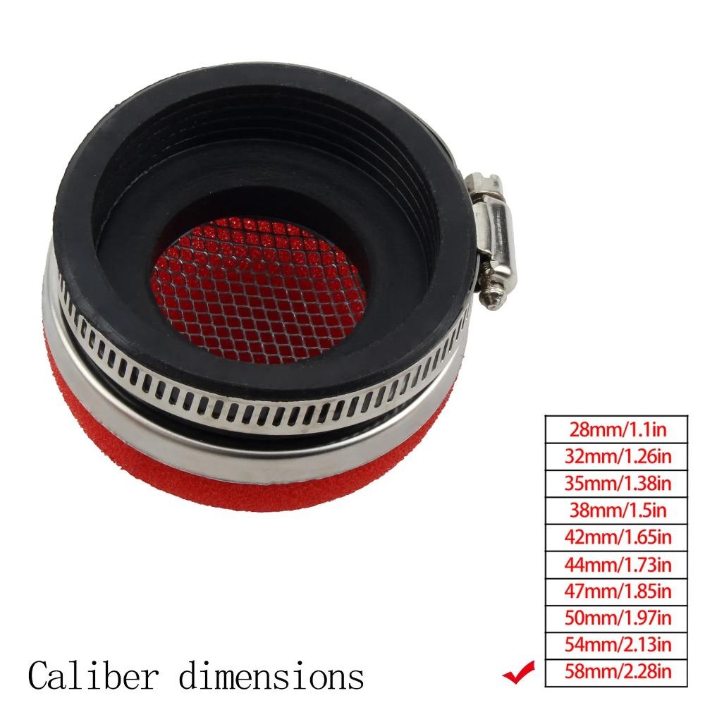 Sponge Material Sponge Filter Red Color Air Cleaner High Flow Intake Pipe Scooter Refit