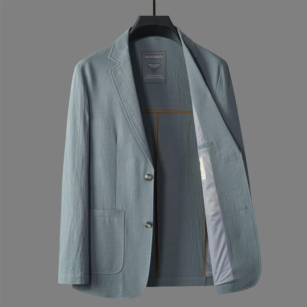 Spring and Summer New Casual Suit Men's Business Anti-wrinkle Pure Cotton Suit Single-piece Thin Jacket