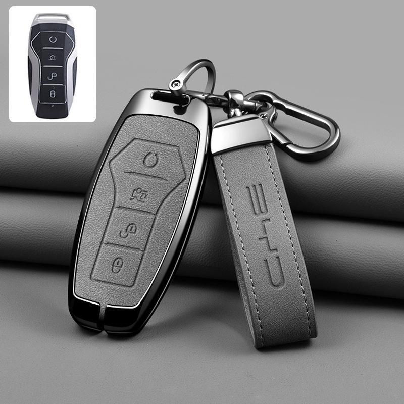Car Zinc Alloy Key Cover Case For BYD Song Plus Atto 3 Han EV Yuan Tang DM 2018 Qin Seal Dolphin E2 Keychain Interior Accessory