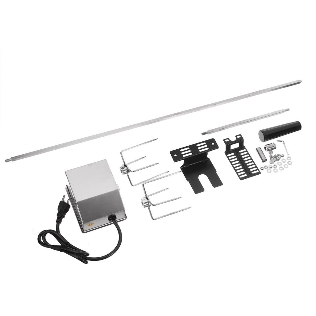 110V/220V Velký nerezový gril Rotační rožeň Rošt na prase/kuře Motorová sada 4W