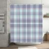Modern Plaid Shower Curtain Waterproof Fabric Bath Decor for Home Decor