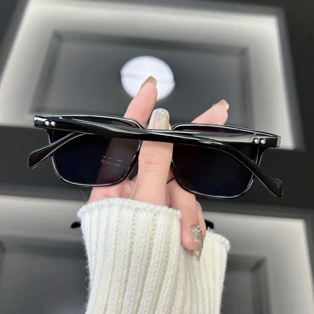 Gafas de Sol Cuadradas Casuales Elegantes Clásicas Femeninas Masculinas Retro Elegantes Forma Ovalada Minimalistas Femeninas Masculinas Calidad Premium Cómodas para Uso Diario