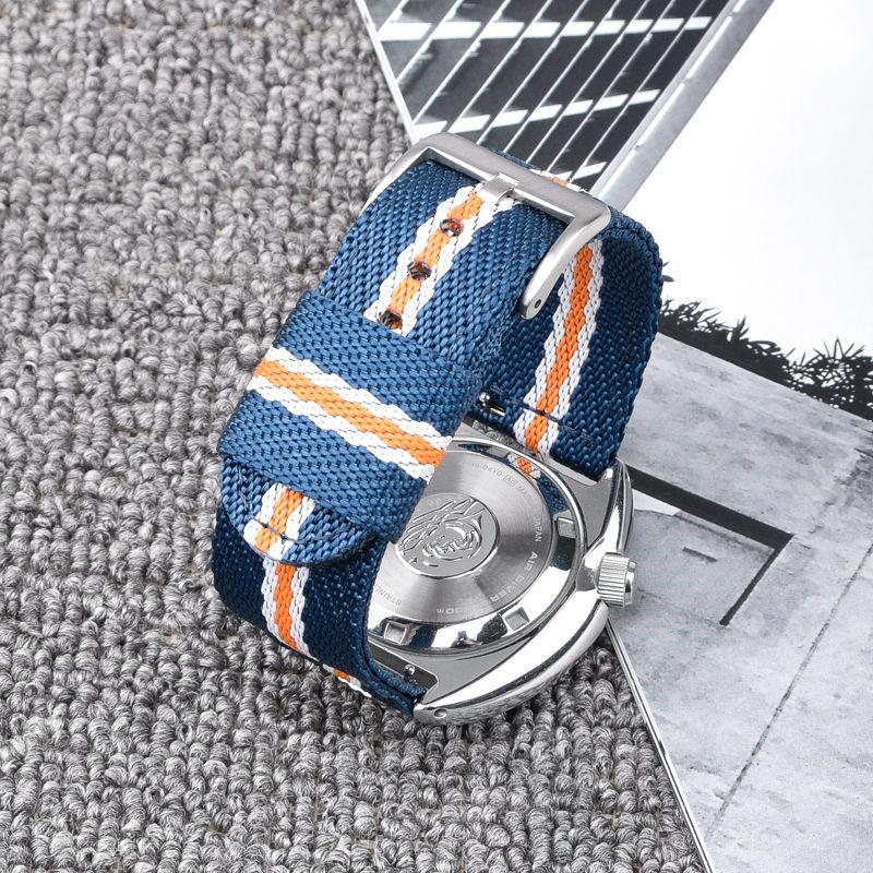 20mm 22mm Canvas Nylon Sports Universal Watch Strap with Pin Buckle, Breathable and Wear-resistant Replacement Watch Band for Smart Watch