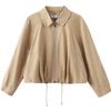 Women's Autumn Lapel Drawstring Short Trench Coat