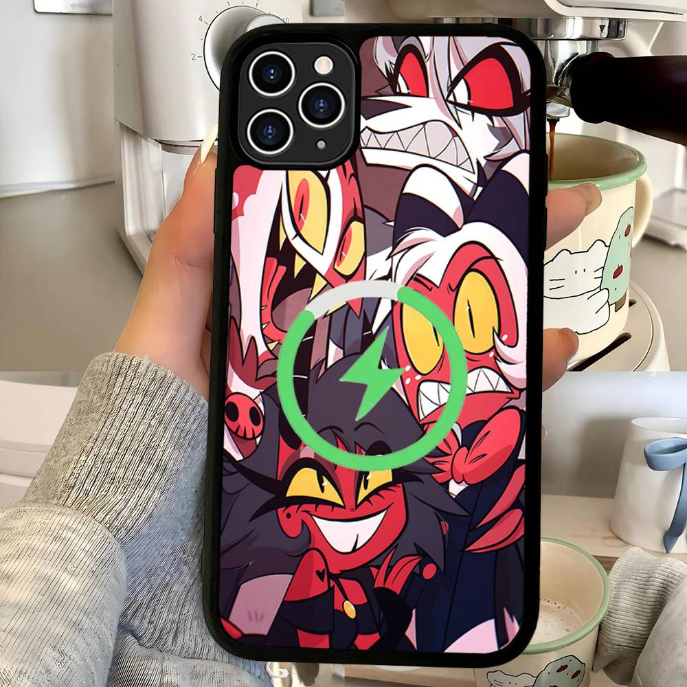 H-Helluva Boss Anime Magnetic Wireless Phone Case For IPhone 17 16 15 14 Plus 13 12 11 Pro Max