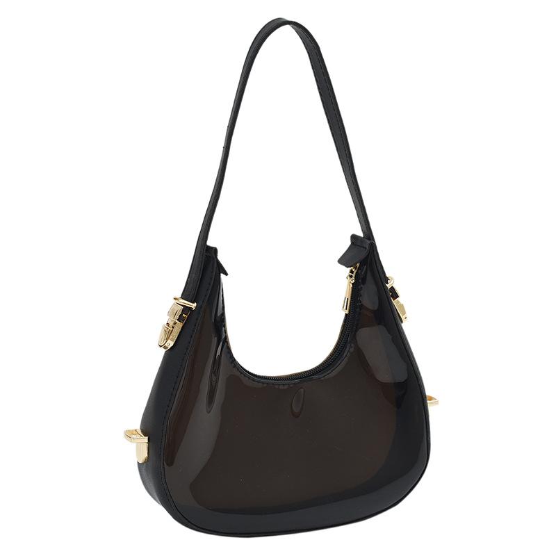 

Прозрачная одноплечевая сумка, летняя, новая, модная, пластиковая, универсальная, подходящая подмышки, модная женская сумка через плечо Mini(Max Length<20cm)