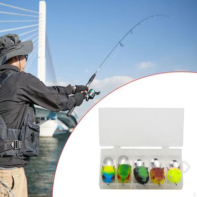 5Pcs Frog Ing Lures Lure Box Realistic Tackle Kit for Bluegill Crappie Cat