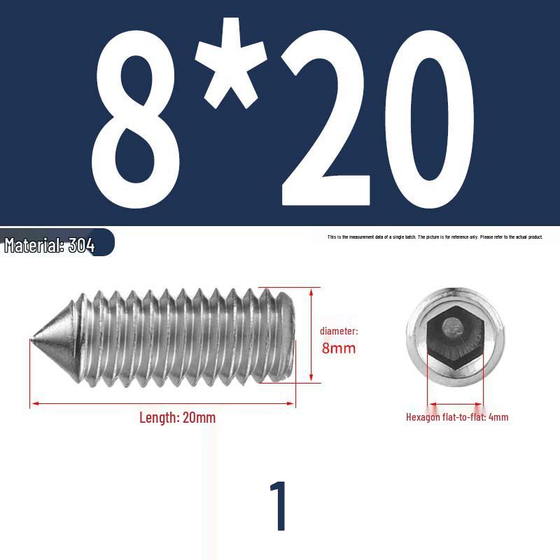 12.9 Edelstahl 304 Innensechskant Kegelspitze Gewindestift M2/M3