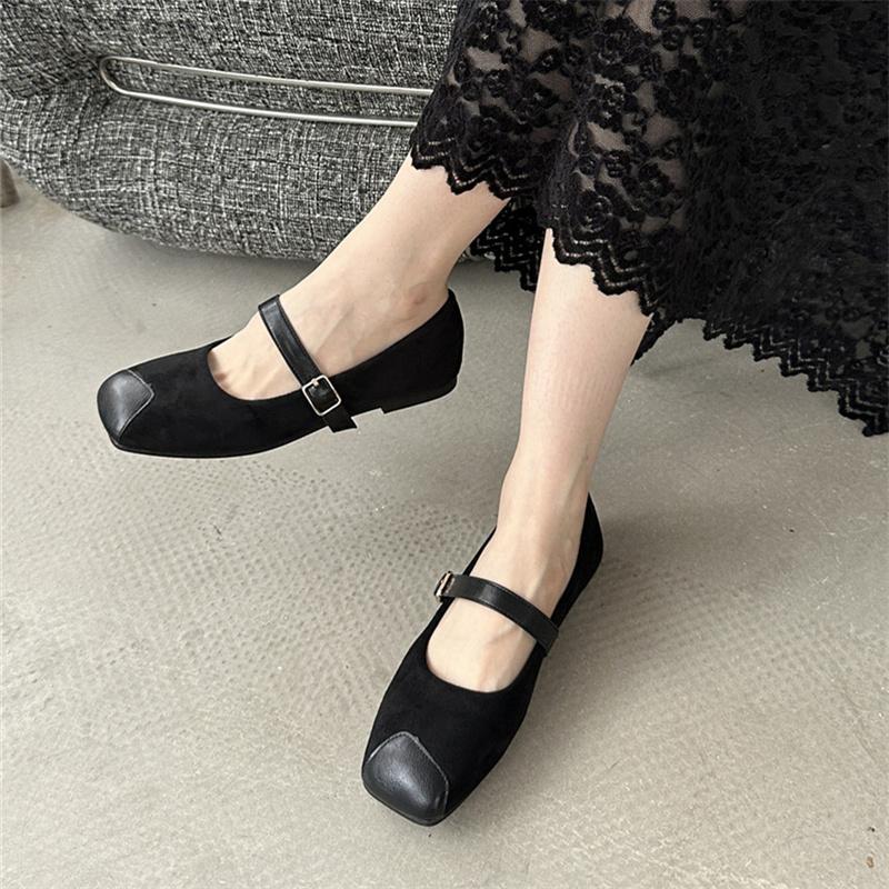 Fashion IPPEUM Women Ballet Flats 2025 New Mary Janes Burgundy Shoes Zapatos de Mujer Ballerina