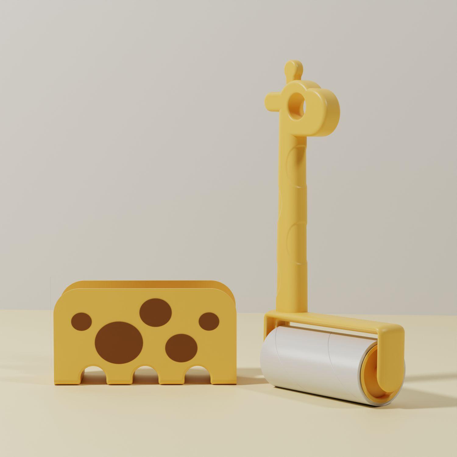 

Pipitao s original giraffe with base can be hung with a sticky hair device, multi-functional hair removal brush cat hair removal sticky hair artifact About 25.5cm (40 tears)