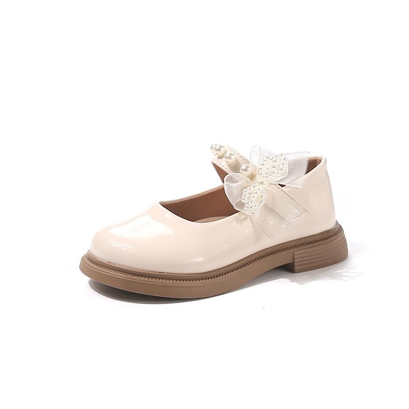 Fashion Solid Soft Sole Leather Princess Shoes for Baby Girls Spring Autumn Casual Flat size 23