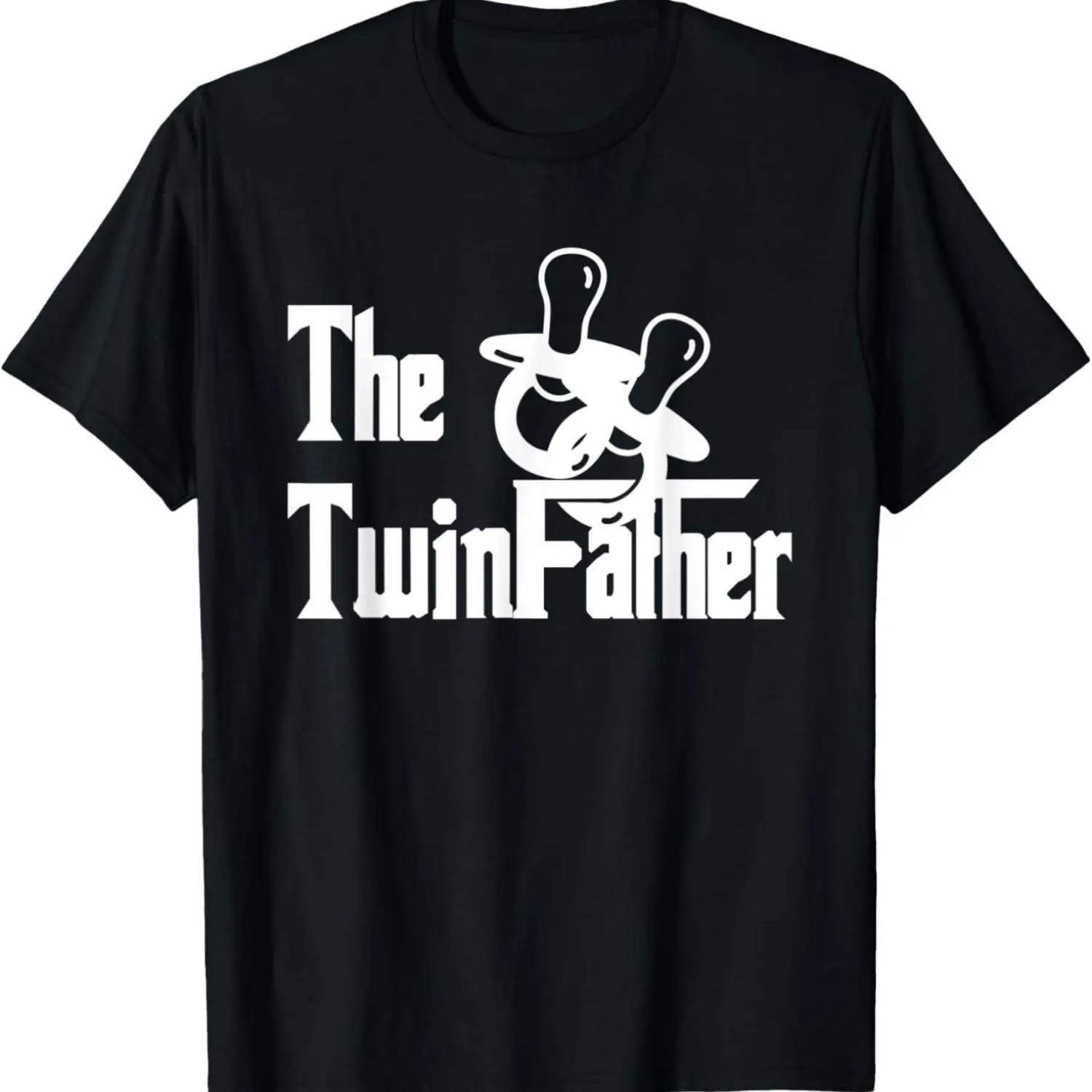 

The Twinfather Dad Of Twin Funny Father Of Two Twin Daddy T-Shirt S чёрный